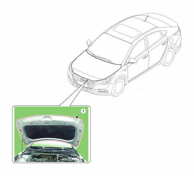 1. Расположение компонентов Hyundai Solaris HCr