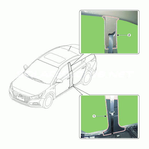 1. Расположение компонентов Hyundai Solaris HCr