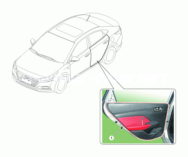 1. Расположение компонентов Hyundai Solaris HCr