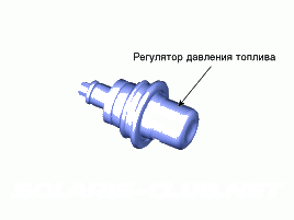 1. Регулятор давления топлива. Снятие Hyundai Solaris HCr