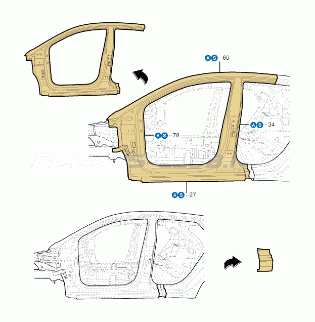 1. Ремонт кузова Hyundai Solaris HCr