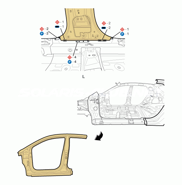 1. Ремонт кузова Hyundai Solaris HCr