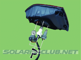 10. Задняя комбинированная лампа. Снятие Hyundai Solaris HCr