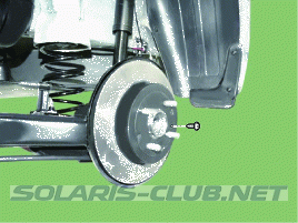 5. Стояночный тормоз в сборе. Ремонтные процедуры Hyundai Solaris HCr