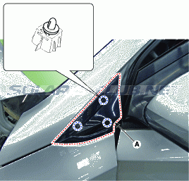 1. Декоративная накладка треугольной крышки. Замена Hyundai Solaris HCr