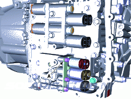 1. Электромагнитный клапан управления гидротрансформатором (T/CON_VFS). Снятие Hyundai Solaris HCr