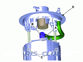 6. Электродвигатель топливного насоса. Снятие Hyundai Solaris HCr