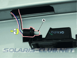 8. Лампы подсветки номерного знака. Снятие Hyundai Solaris HCr