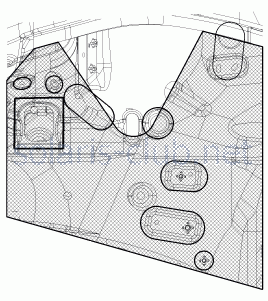 2. Грунтовочное покрытие. Расположение покрытия под кузовом Hyundai Solaris