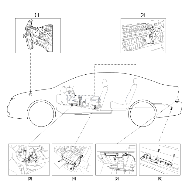 2. Расположение компонентов (1), Расположение компонентов (2) Hyundai Solaris