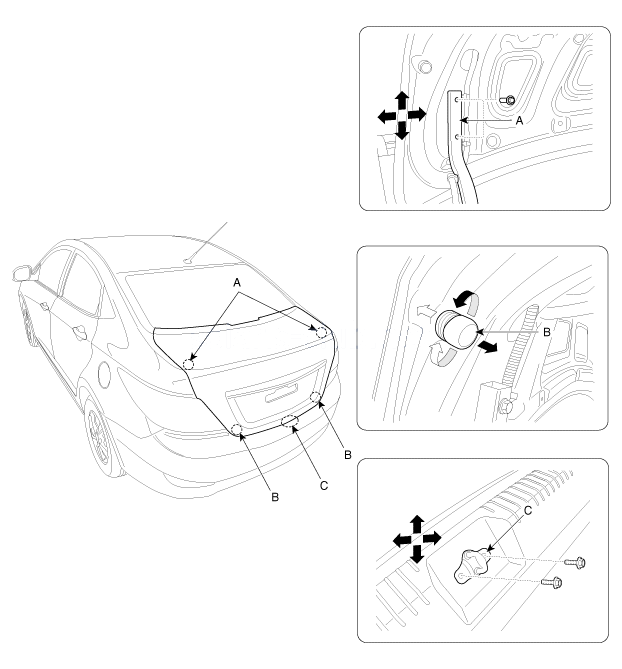 3. Дверца багажника. Замена, Регулировка Hyundai Solaris