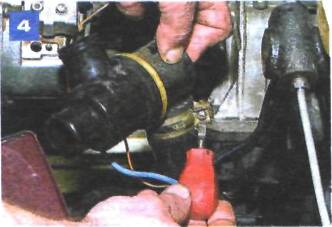 4.6 Снятие и проверка термостата на автомобиле с двигателем УМПО-331 Иж Ода