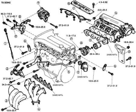 2.14 Снятие и установка с двигателя вспомогательных элементов Kia Clarus