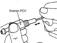 4.2 Проверка клапана вентиляции картера PCV Kia Magentis