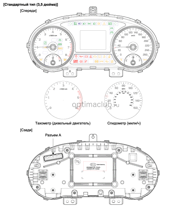 1. Компоненты и их расположение Kia optima jf