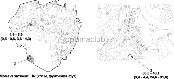 1. Местоположение компонентов Kia optima jf