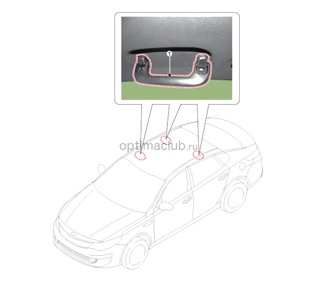 1. Расположение компонентов Kia optima jf