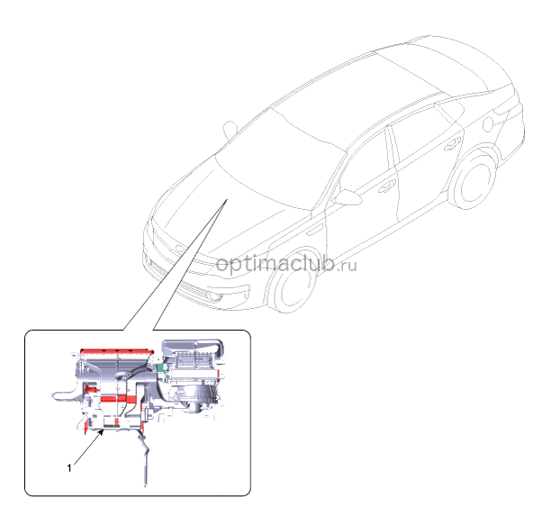 1. Расположение компонентов Kia optima jf