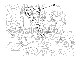 12. Магистраль подачи топлива. Снятие Kia optima jf