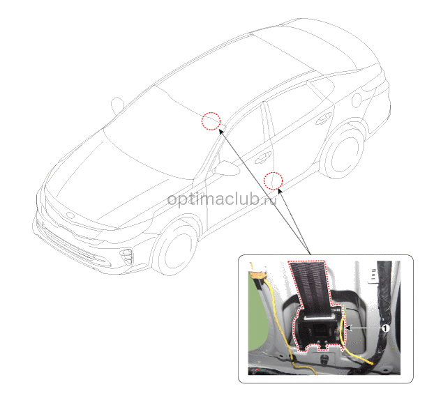 2. Компоненты и их расположение Kia optima jf