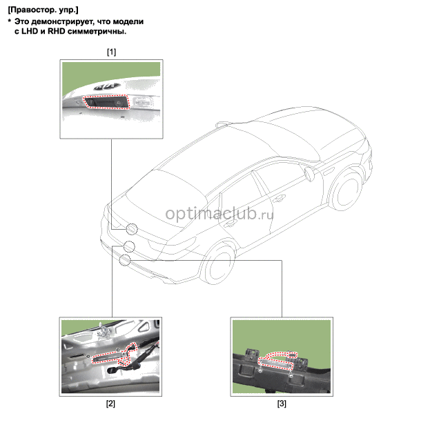 2. Компоненты и их расположение Kia optima jf