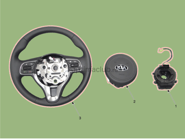 2. Компоненты и их расположение Kia optima jf