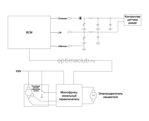 2. Принципиальная электрическая схема Kia optima jf