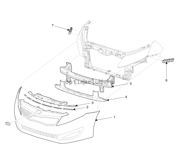 1. Компоненты и их расположение Kia Optima TF