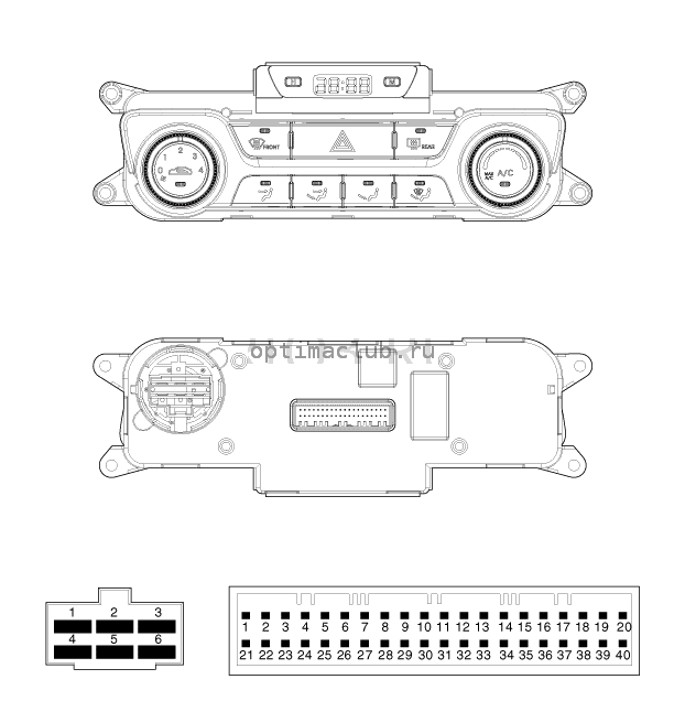 1. Компоненты и их расположение Kia Optima TF