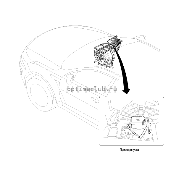 1. Расположение компонентов Kia Optima TF