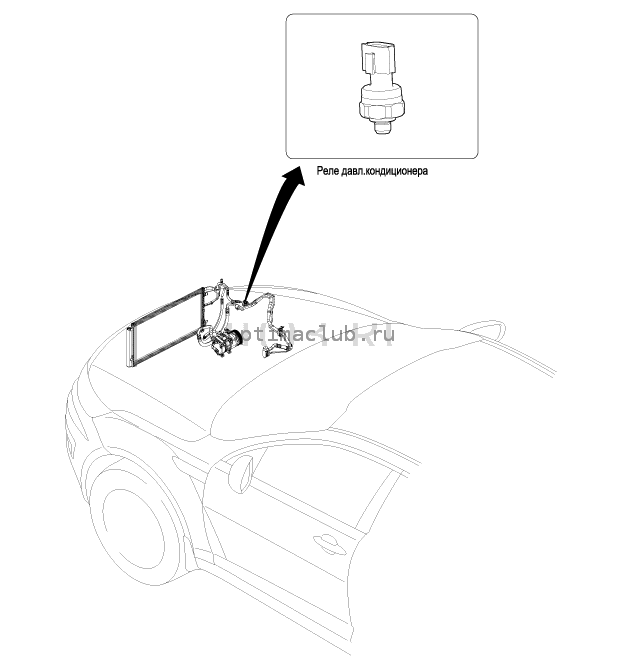 1. Расположение компонентов Kia Optima TF