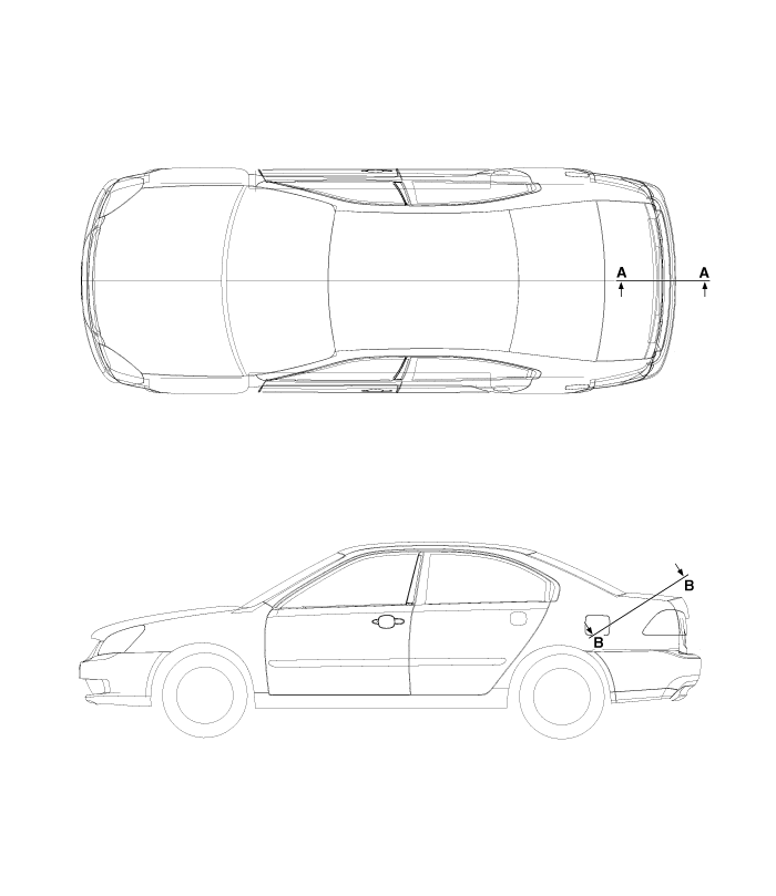 14. Размеры задней части кузова. Компоненты и их расположение Kia Optima TF