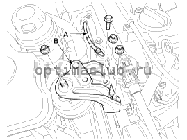2. Блок двигателя и коробки передач. Снятие Kia Optima TF
