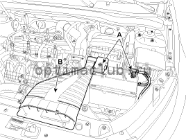 2. Блок двигателя и коробки передач. Снятие Kia Optima TF