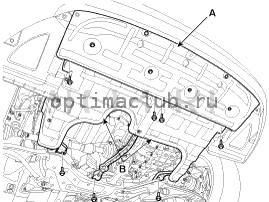 2. Блок двигателя и коробки передач. Снятие Kia Optima TF