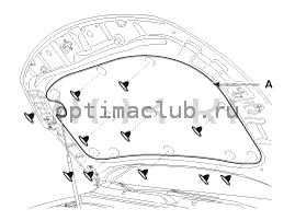 2. Капот. Замена Kia Optima TF