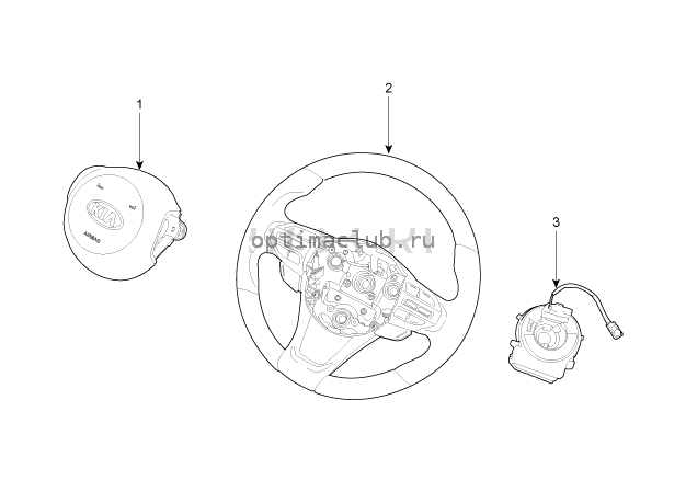 2. Компоненты и их расположение Kia Optima TF