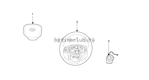 2. Компоненты и их расположение Kia Optima TF