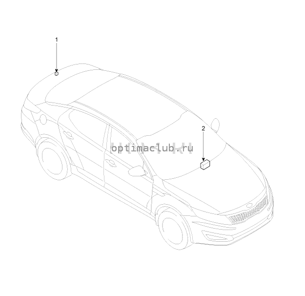 2. Расположение компонентов Kia Optima TF