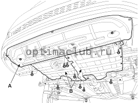 2. Блок двигателя и коробки передач. Снятие Kia Optima TF