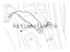3. Ремень безопасности заднего сиденья. Замена Kia Optima TF