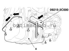 3. Поддон картера. Снятие Kia Optima TF