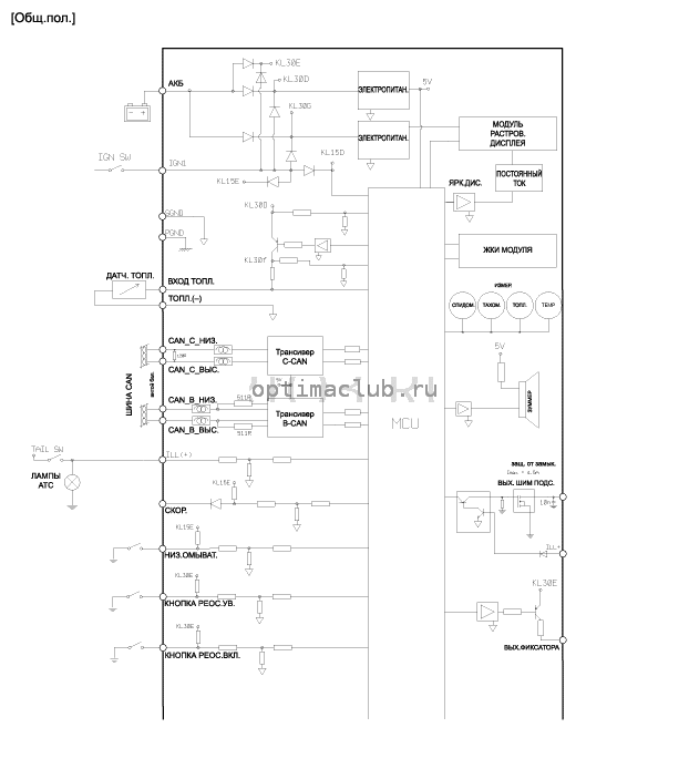3. Принципиальная электрическая схема Kia Optima TF