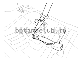 3. Ремень безопасности заднего сиденья. Замена Kia Optima TF