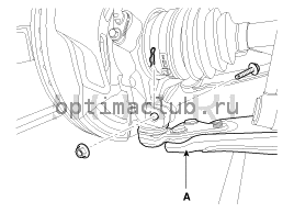 3. Передний нижний рычаг. Замена Kia Optima TF