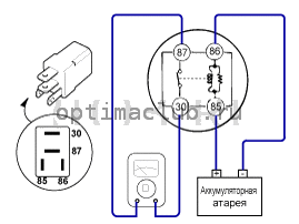 4. Реле стартера. Проверка технического состояния Kia Optima TF