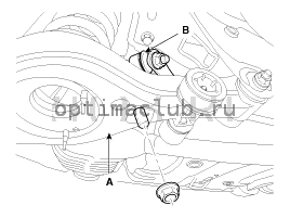 4. Задний нижний рычаг. Замена Kia Optima TF