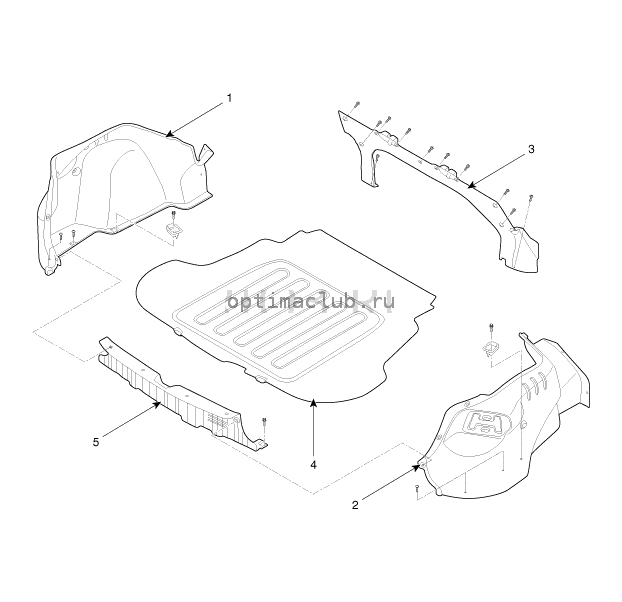 5. Отделка багажника. Замена Kia Optima TF