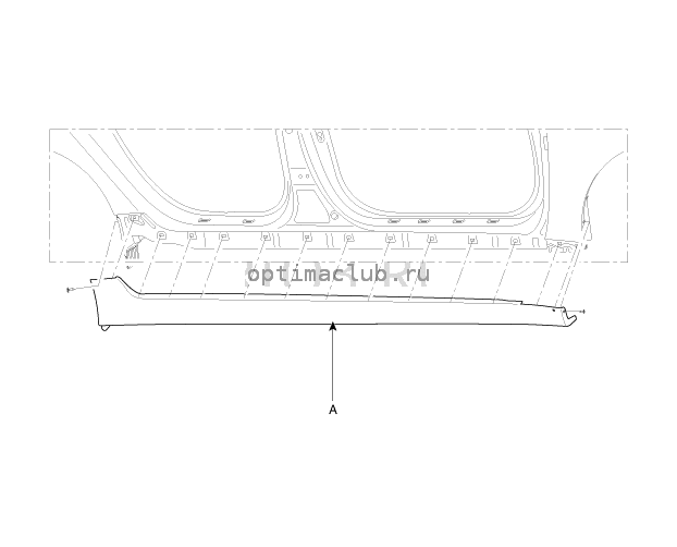 6. Боковые молдинги кузова. Замена Kia Optima TF