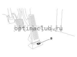7. Педаль акселератора. Снятие Kia Optima TF